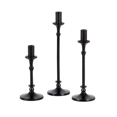 Three-Piece Candlestick Holder Set