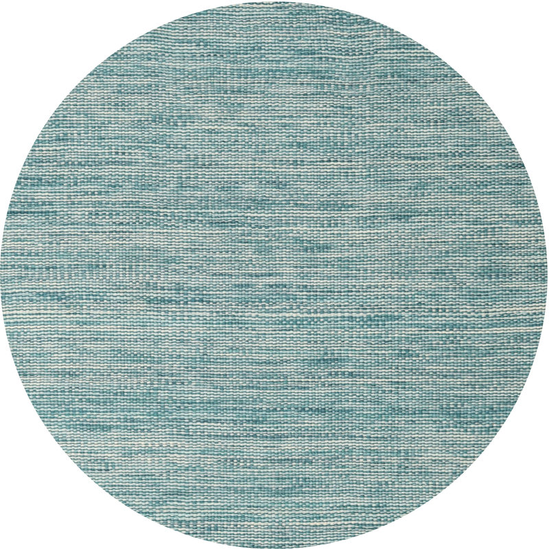 Tapis abstrait gris / vert mer, Rond 4 pi