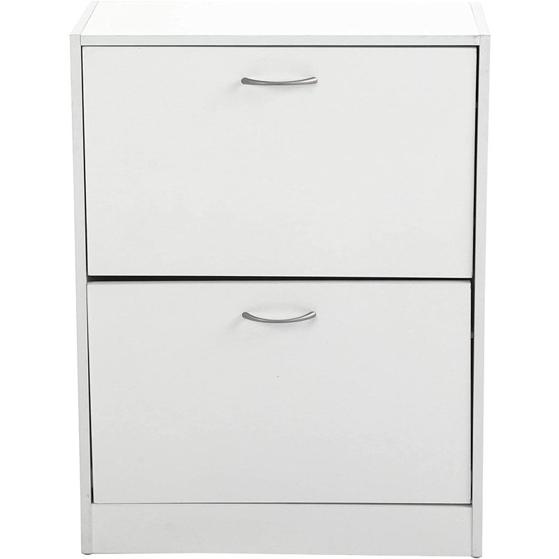 12 Pair Shoe Storage Cabinet, White