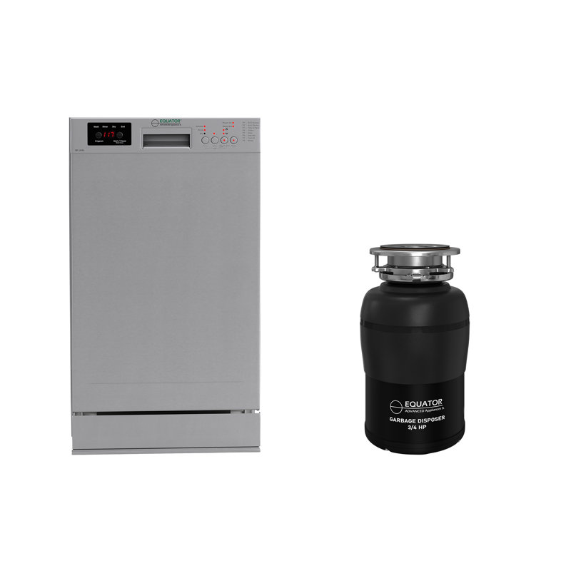 Equator 18 In Dishwasher 10 Place Quiet 110v E-star Ada+3/4 Hp Garbage Disposer, Stainless Steel