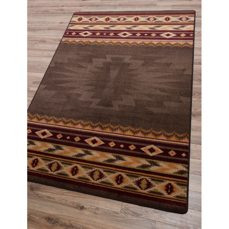 Tapis brun Bushley, Rectangle : 2 pi 8 po x 3 pi 11 po