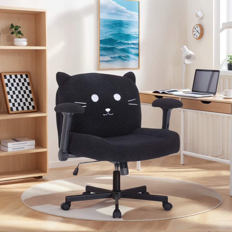 Fauteuil de bureau confortable à roulettes Criss Cross, Noir