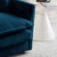 Canapé modulaire flexible en chenille bleue - pour des aménagements variés et modulaire avec fonction personnalisable