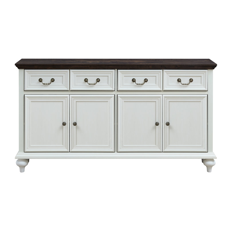 Buffet de 61,81 po Classic Classic, Brun / Blanc