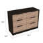 Commode rectangulaire 4 tiroirs Wengé et pin