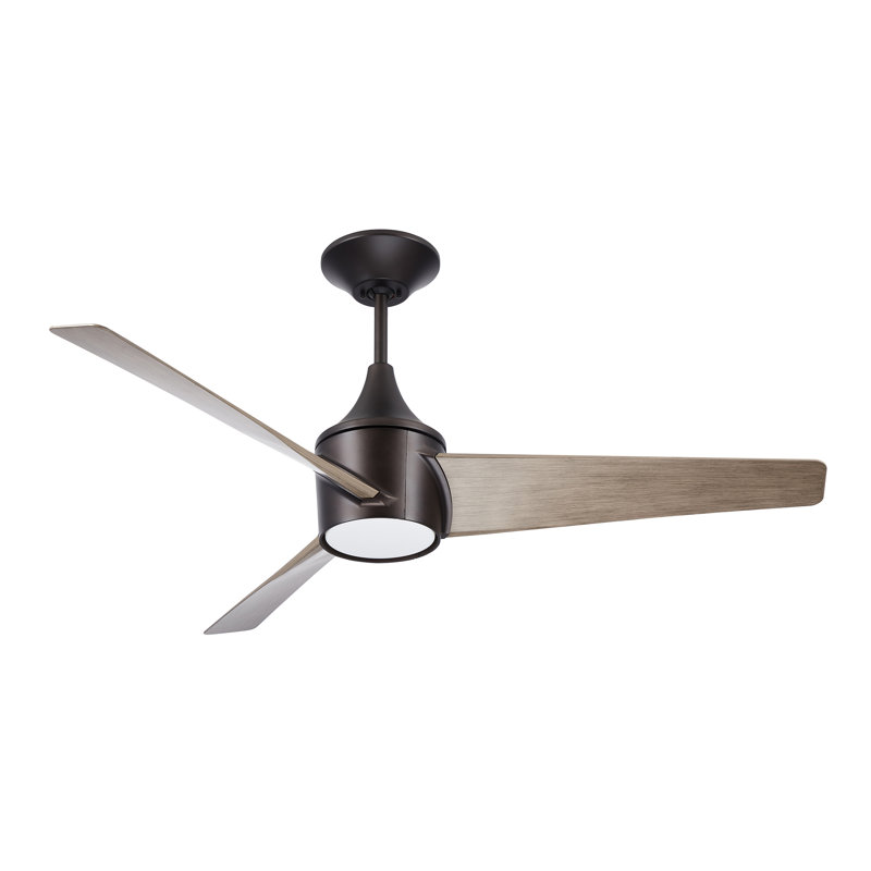 Karlovy 52'' Ceiling Fan with LED Lights, Oil Rubbed Bronze/Aged Oak