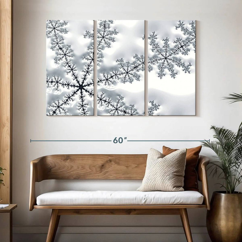 Alvord Snowflake Fractals, 32" H x 50" W
