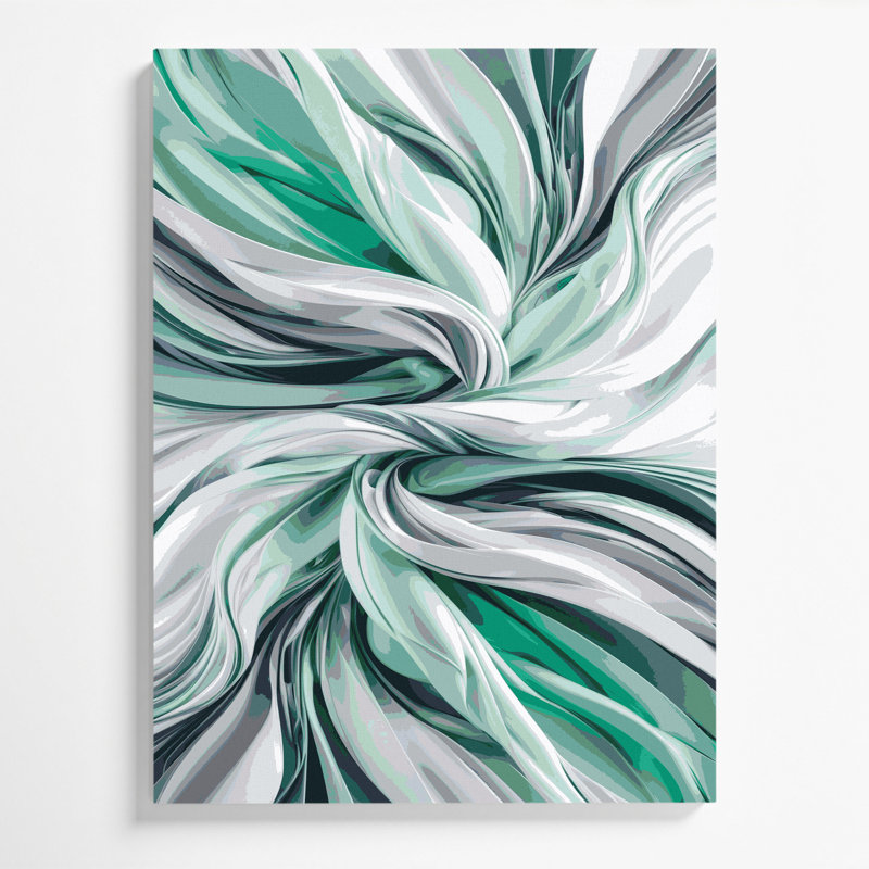 Art numérique sur toile, abstraction numérique 37, H 11 po x l 14 po