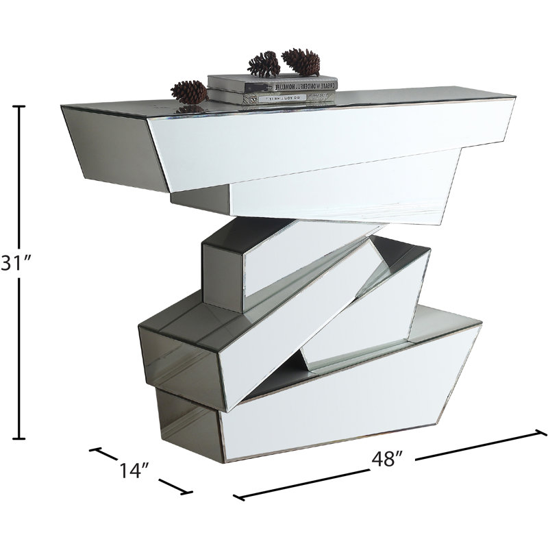 Reshawn 48'' Glass Console Table