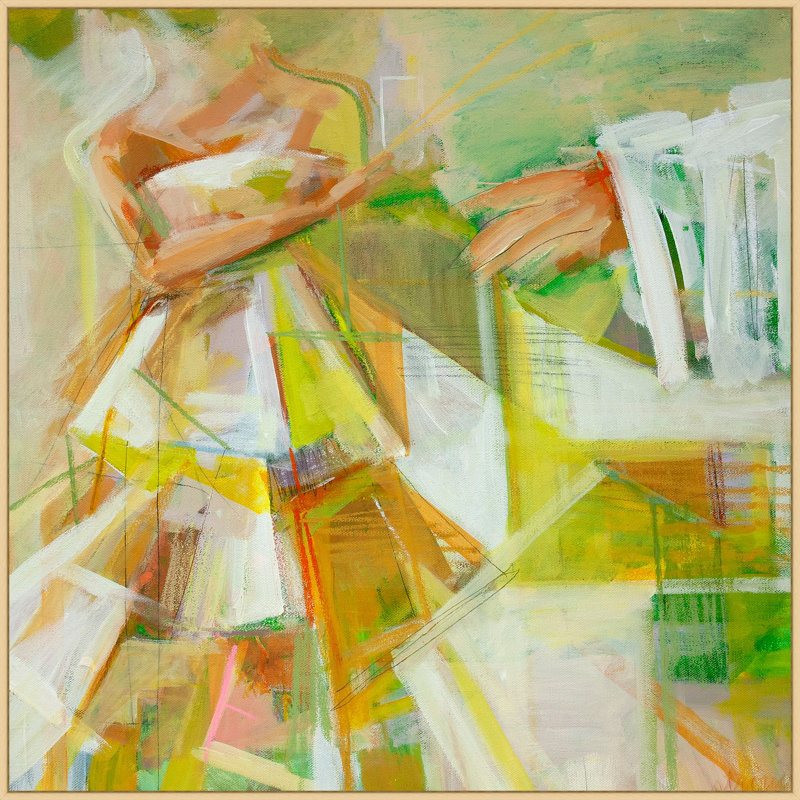 Cubist Dress Painting by Lillian August