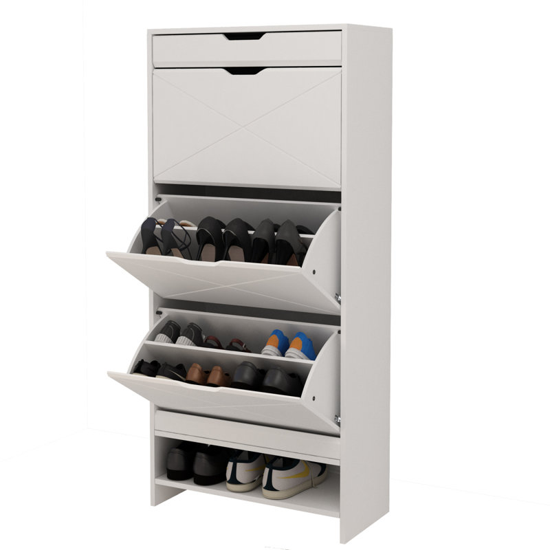 Armoire de rangement à chaussures en bois aggloméré à 3 niveaux