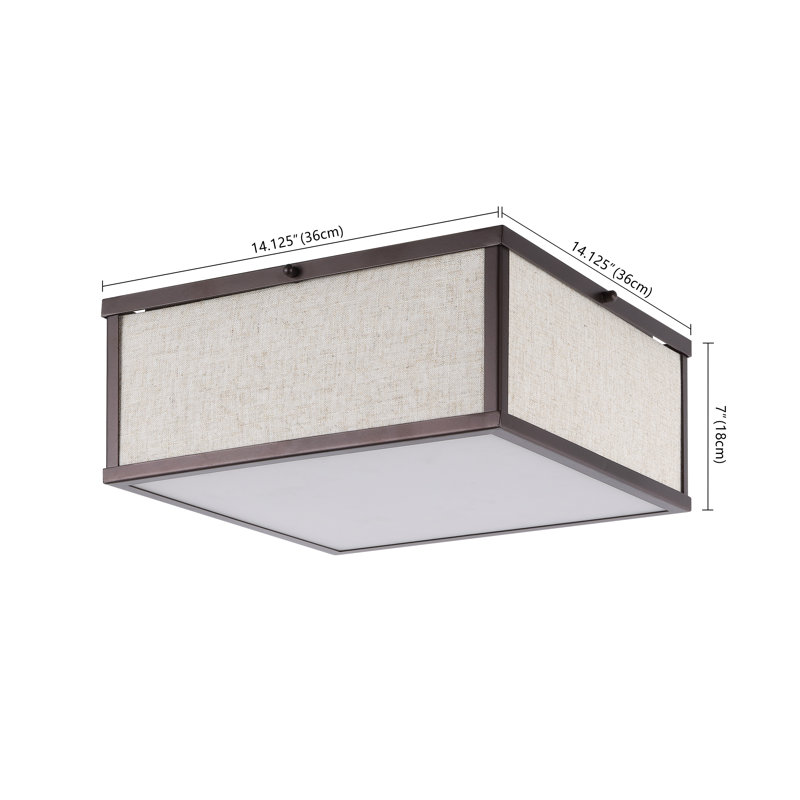 Plafonnier encastré en tissu à DEL