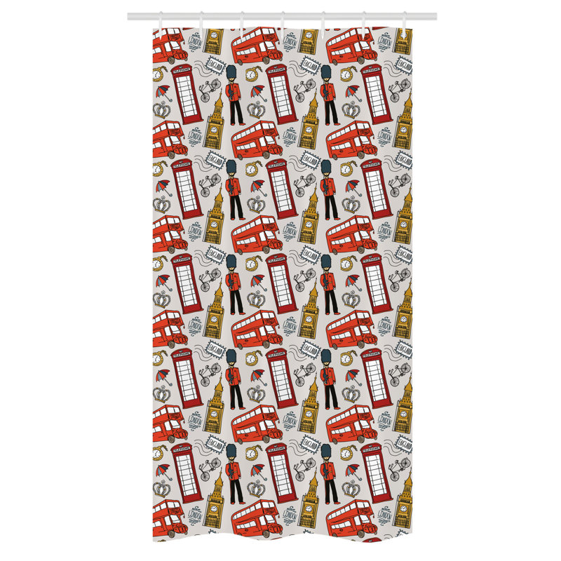 Magalia Shower Curtain with Hooks Included, 72" H x 36" W