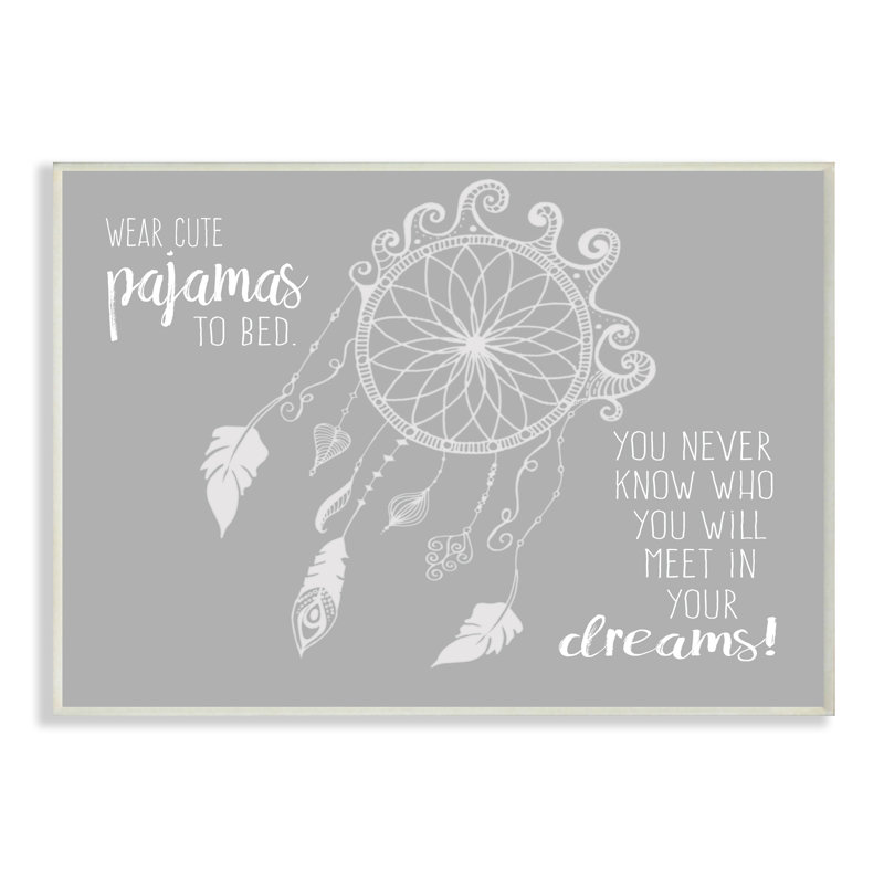 Plaque murale jolie pajamasin your rêves