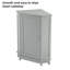 Armoire de rangement de coin gris