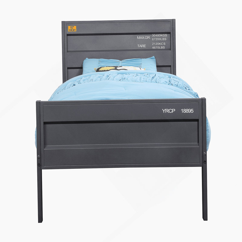 Gunmetal Full Platform Bed, Full, Gunmetal
