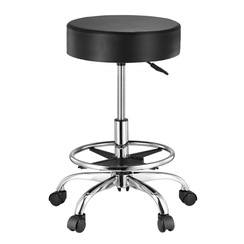Adjustable Height Lab Stool with Footrest