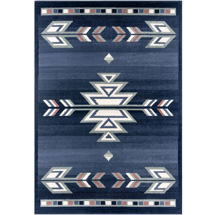 Tapis bleu / gris Annifer