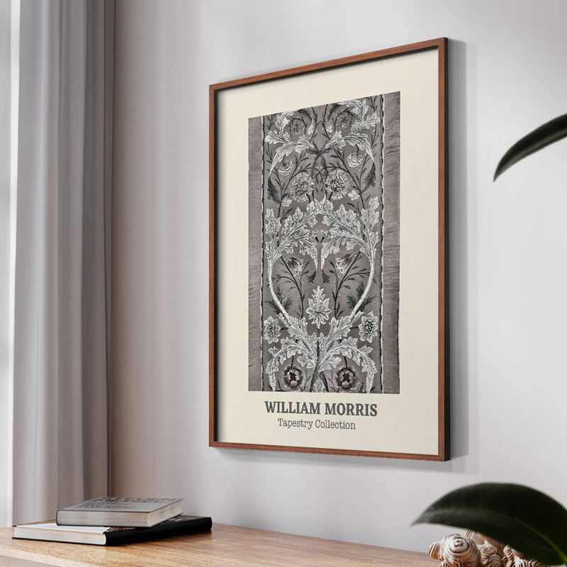 William Morris, reproduction encadrée CXCI, H 14 po x l 11 po, Naturel