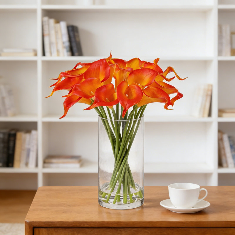 Arrangement floral artificiel, Rouge