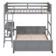Lit superposé simple au-dessus de double gris avec bureau d'étude fonctionnel - Bois massif et pour un bureau productif, style attrayant et durable-1820709608-1820709611