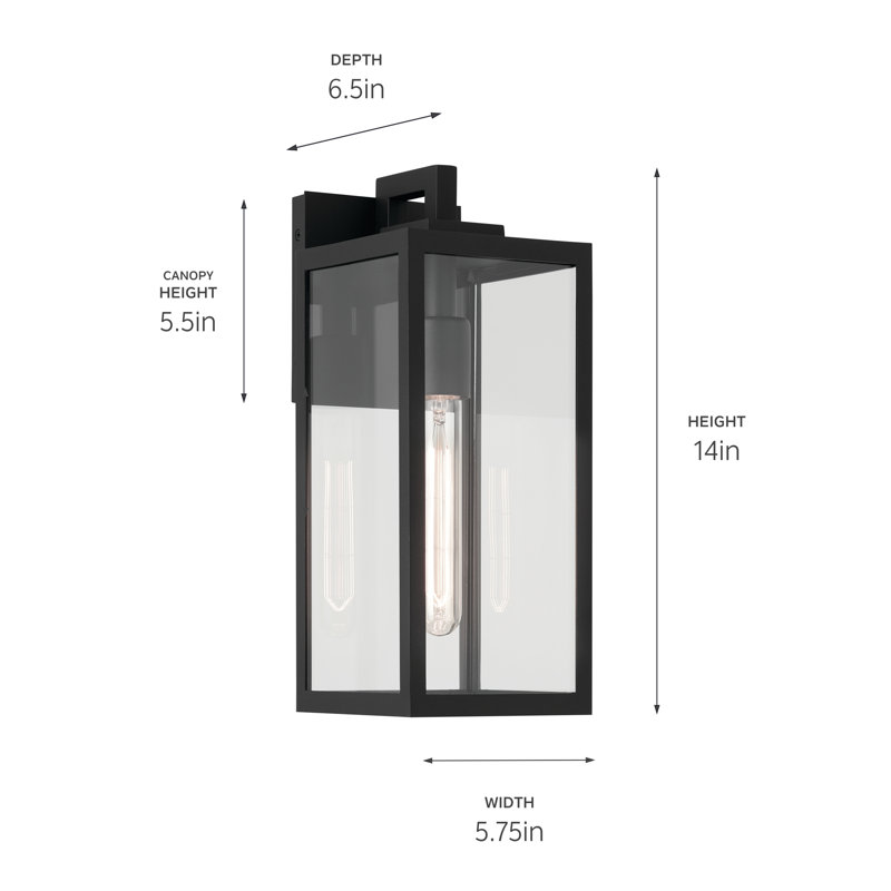 Abigale Wall Light, Textured Black