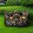 Fountains | 14.1" Tall Rustic Tree Trunk Outdoor Garden Water Feature, No Install | Concrete / Cement | Tan Brown