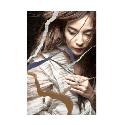 Art mural sur toile tendue - Tuchi Imperial «Torn» pour décoration de salon, de chambre à coucher ou de bureau - 16 x 24