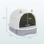 Enclosed Litter Box with Built-in Scoop