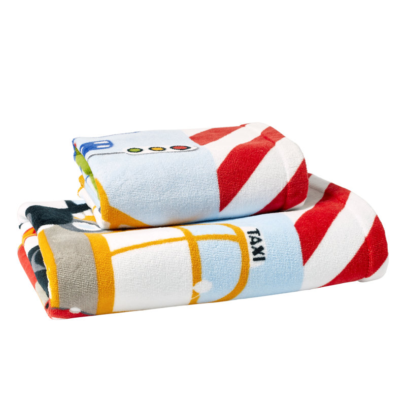 Trains And Trucks 100% Cotton Midweight Hand Towel