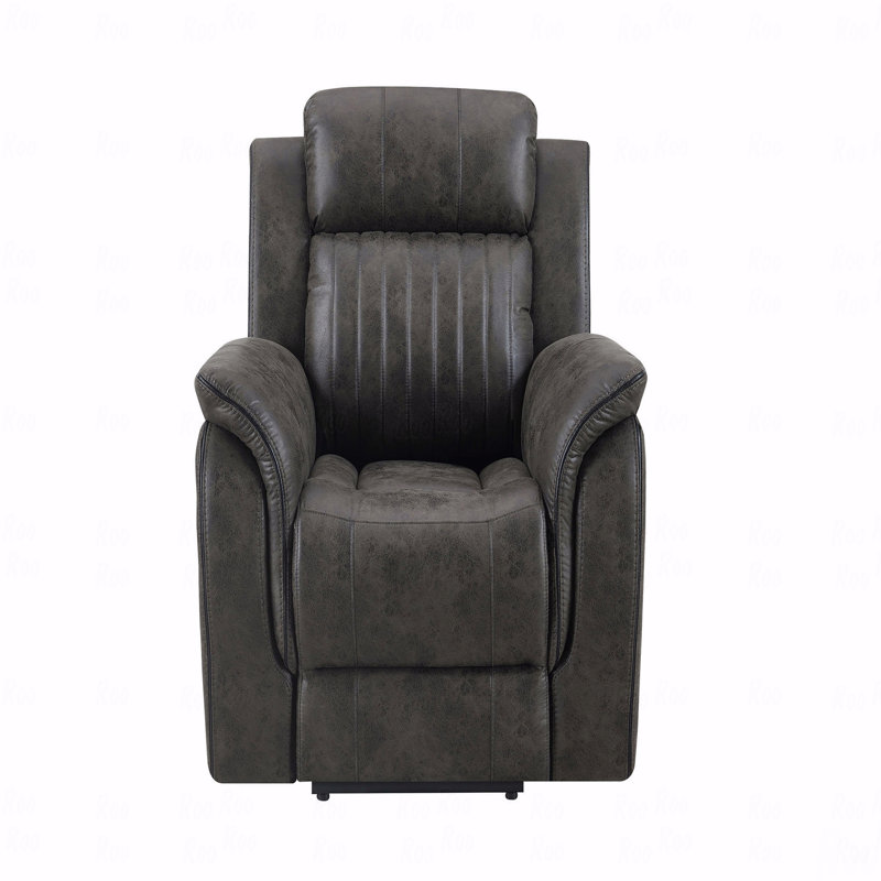 Fauteuil oscillant gris avec fonction inclinable Steban
