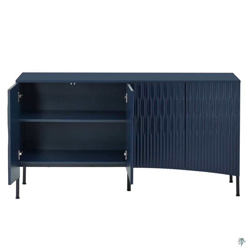 4-Door Storage Cabinet, Navy Blue