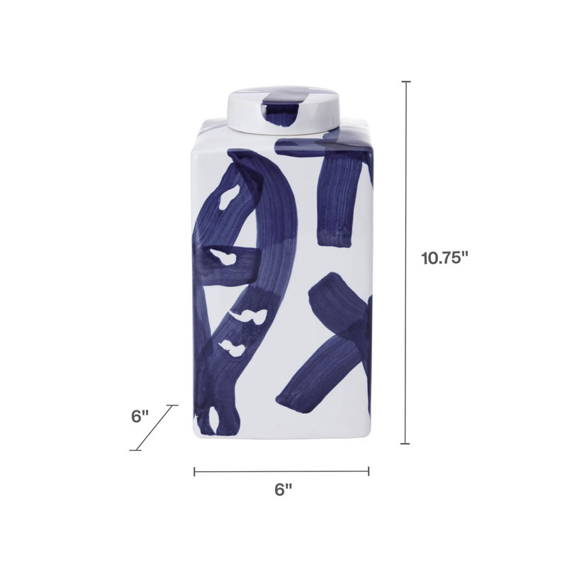 Paint Stroke Ceramic Canister