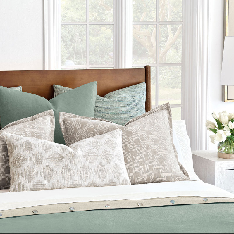 Benson Pillow Cover & Insert, Cline Cream Graphic, 15" H x 26" W, Rectangular