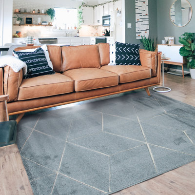 Nishi Geometric Shag Area Rug