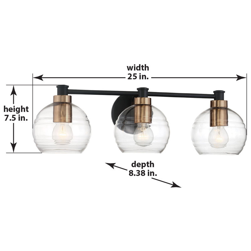 Dalaigh 3 - Light Dimmable Bath Bar