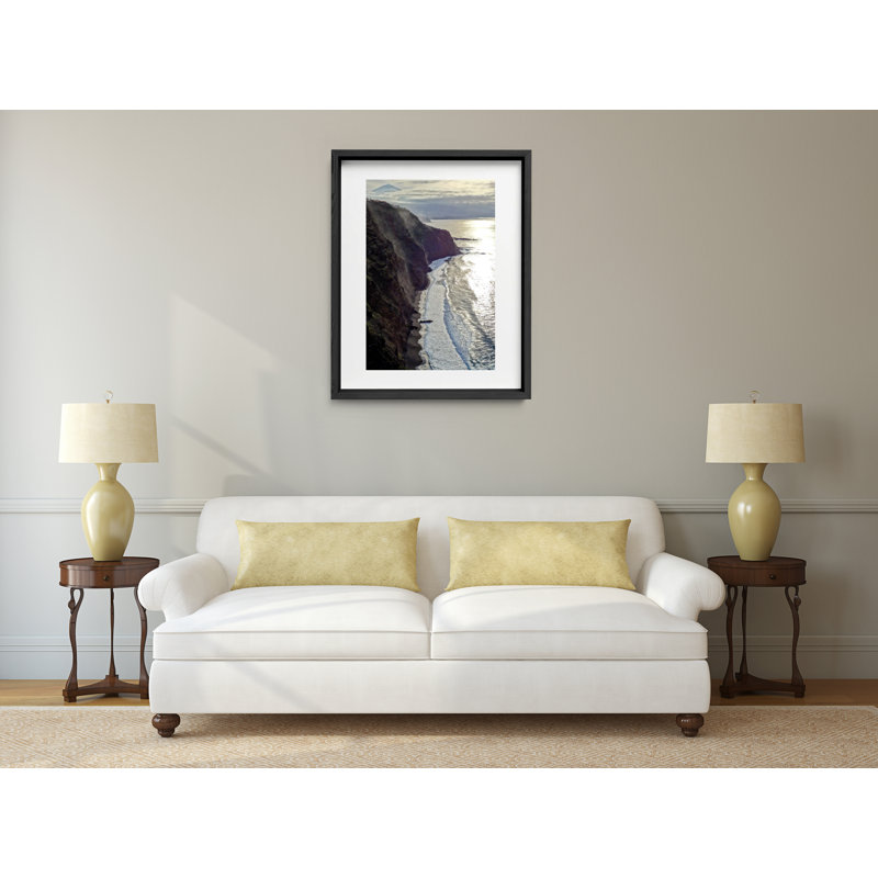 Morning Mountain Mist Print by Joseph Regan, 14" H x 16" W x 0.75" D, Black
