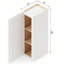 9" W x 30" H Soft White Shaker Ready-to-Assemble Wall Cabinet with Solid Wood Doors