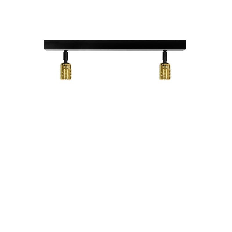 Garry 48cm 2 -Light Track Kit, Brass/Black