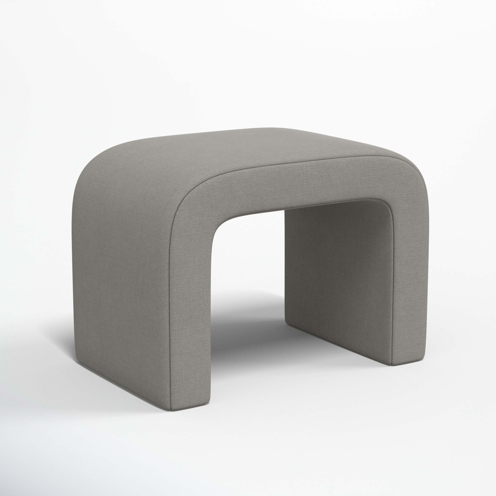 Barley 28" Wide Standard Ottoman, Classic Grey Linen