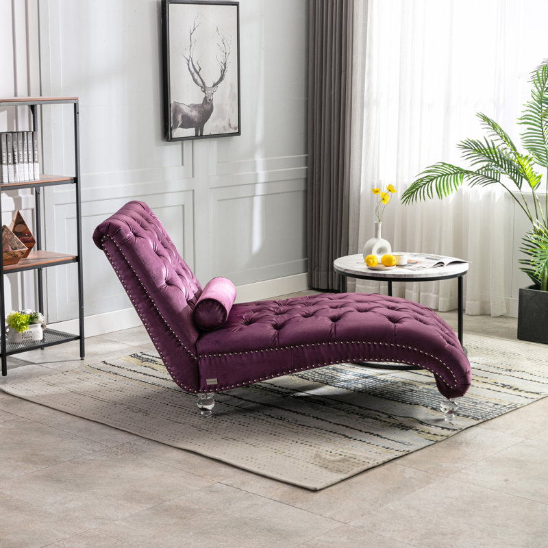 Canapé Leisure avec pieds en acrylique, Mauve