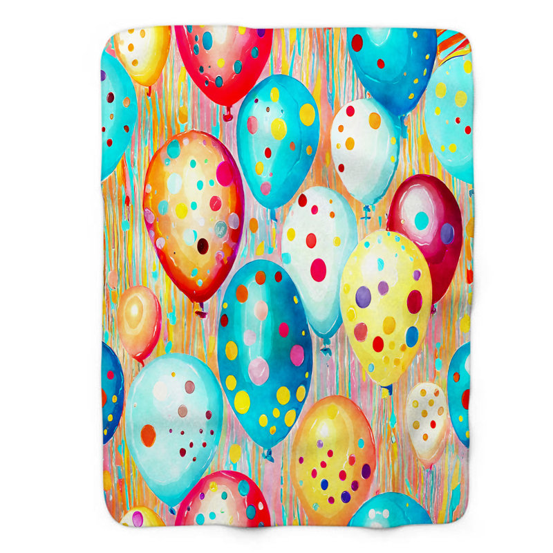 Ballons amusants - couverture 1 pièce, Grand lit