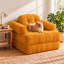 Fauteuil convertible surdimensionné en velours côtelé avec éponge à rebond élevé et coussin-1421469129