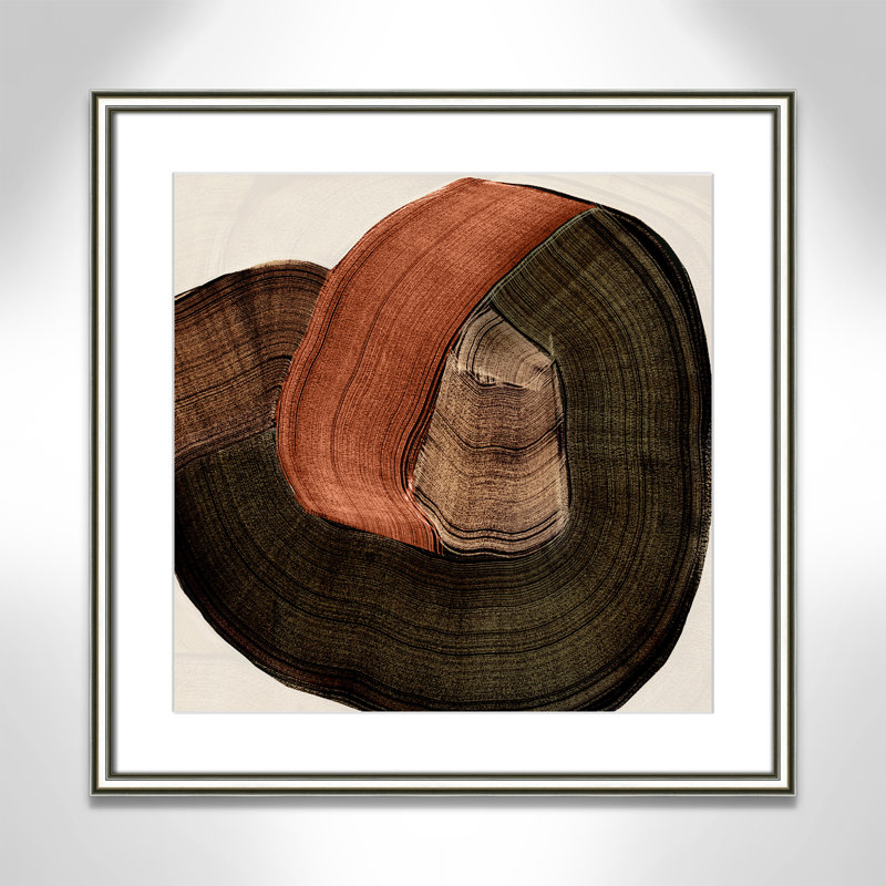 «Folded Earth II» par Casa Fine Arts, 24.75'' W x 24.75'' H, Imprimé mat, Argent classique