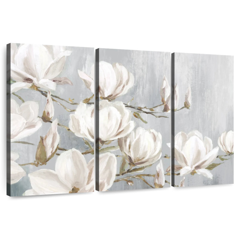 Harnek Blooming White Magnolia, 48" H x 74" W