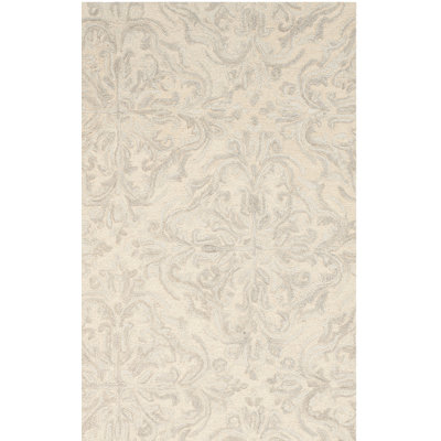 Tapis ivoire en laine touffeté à la main Ferrera