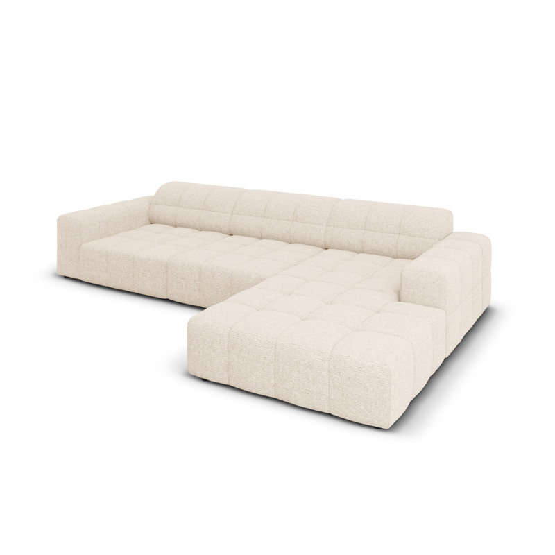 Chicago 4 Seater Corner Sofa, Right Hand Facing, Light Beige