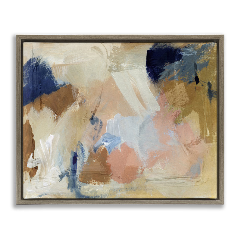 "Chaotic Neutral Paint", art mural sur toile flottante par Victoria Barnes, Cadre flottant orme Montalcino, H 25 po x l 31 po