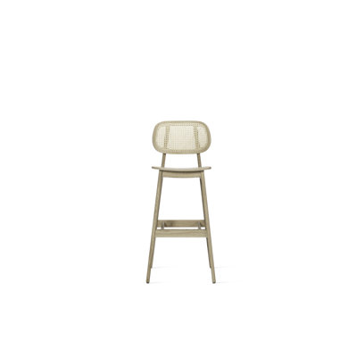 Titus Bar Stool with Solid Wood Frame