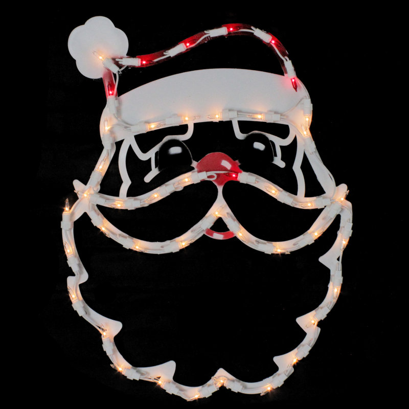 Silhouette de fenêtre de père Noël illuminée - 17,5 pouces